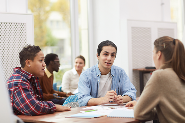 Group studying together