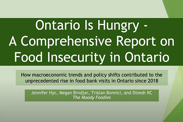 Ontario is Hungry: A Comprehensive Report on Food Insecurity in Ontario - Executive Summary Video