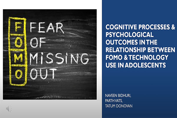 Cognitive Processes and Psychological Outcomes in the Relationship between FOMO (Fear Of Missing Out) and Technology Use in Adolescents - Executive Summary Video