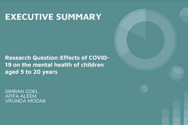 Effects of COVID-19 on the Mental Health of Children in Canada - Executive Summary Video