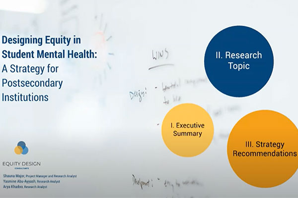 Designing Equity in Student Mental Health: Strategies for Postsecondary Institutions Video