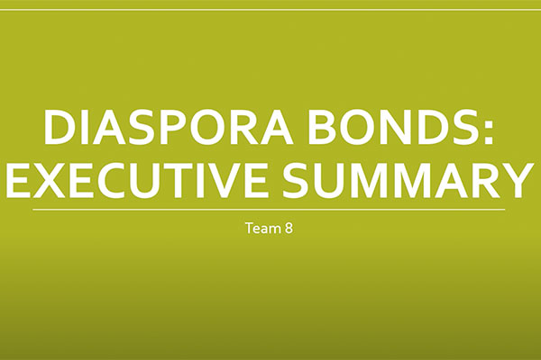 Diaspora Bonds: A Framework for Understanding Diaspora Bond Viability Video
