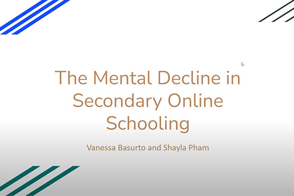The Mental Decline in Secondary Online Schooling Video
